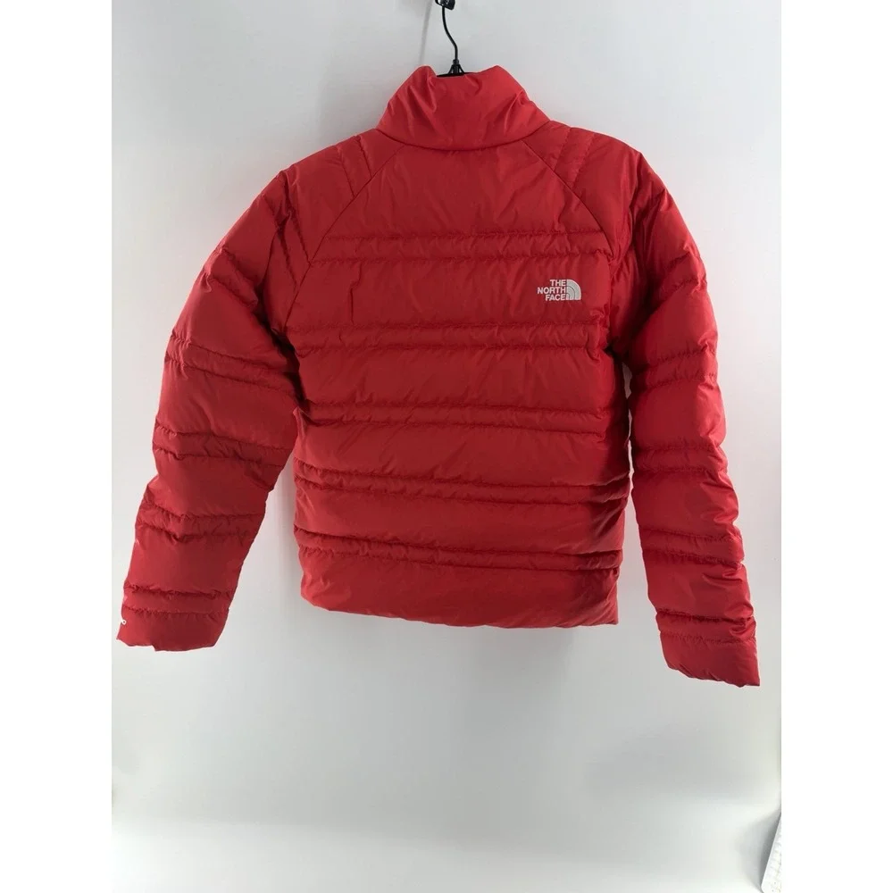 The North Face Boys Red Jacket Large Full Zip Puffer Sleeve Down Coat 14/16